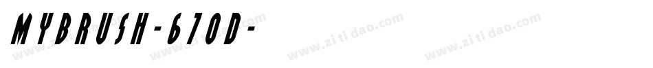 MyBrush-67oD字体转换