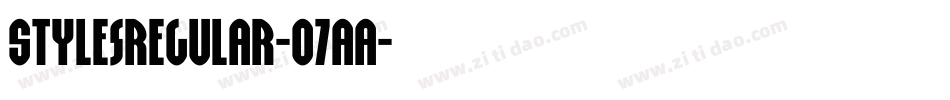 StylesRegular-o7aa字体转换