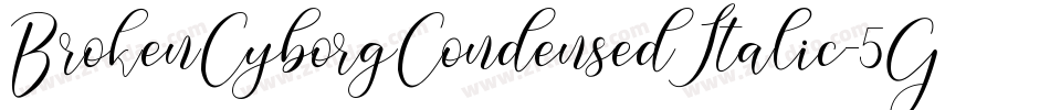 BrokenCyborgCondensedItalic-5G6B字体转换