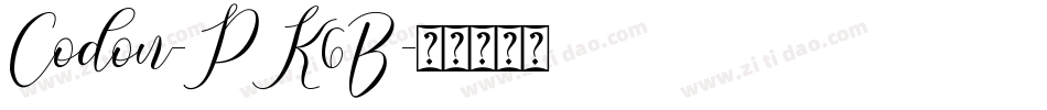 Codon-PK6B字体转换 Codon-PK6B字体转换