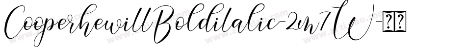 CooperhewittBolditalic-2m7W字体转换