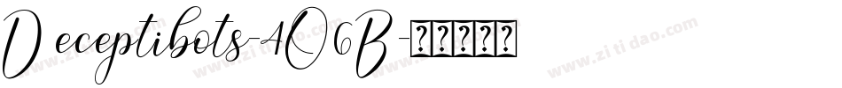 Deceptibots-4O6B字体转换