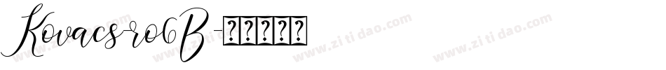 Kovacs-ro6B字体转换