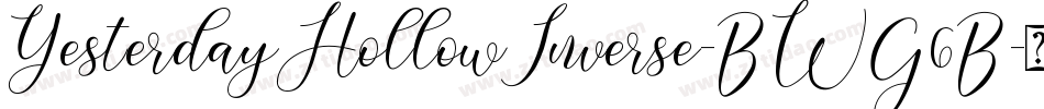 YesterdayHollowInverse-BWG6B字体转换