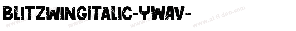 BlitzwingItalic-YWAv字体转换