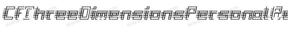 CfThreeDimensionsPersonalRegular-V1rz字体转换