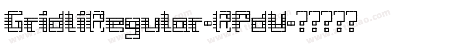 GridliRegular-RPdV字体转换