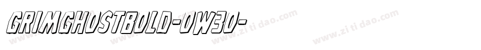GrimGhostBold-oW3o字体转换