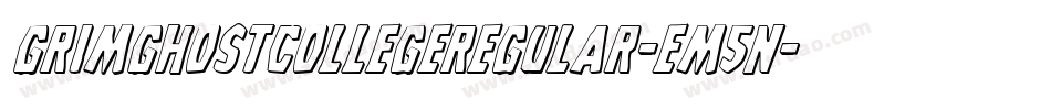 GrimGhostCollegeRegular-em5n字体转换