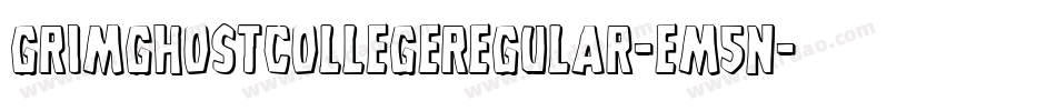 GrimGhostCollegeRegular-em5n字体转换