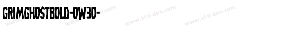 GrimGhostBold-oW3o字体转换