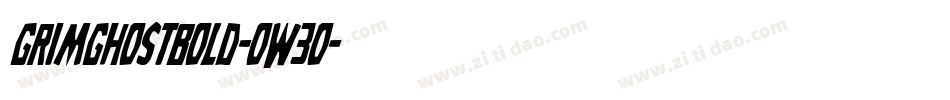 GrimGhostBold-oW3o字体转换