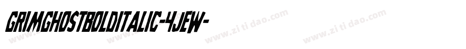 GrimGhostBoldItalic-4JeW字体转换