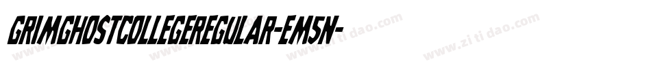 GrimGhostCollegeRegular-em5n字体转换