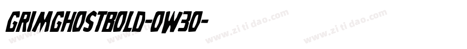 GrimGhostBold-oW3o字体转换