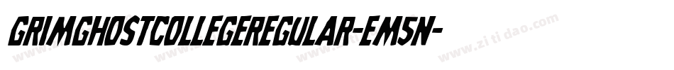 GrimGhostCollegeRegular-em5n字体转换