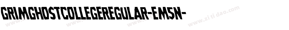 GrimGhostCollegeRegular-em5n字体转换
