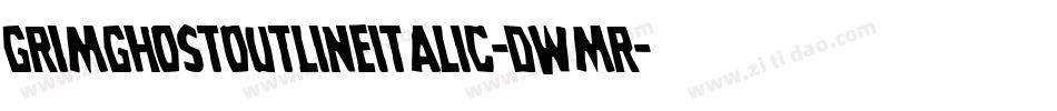 GrimGhostOutlineItalic-DwMR字体转换