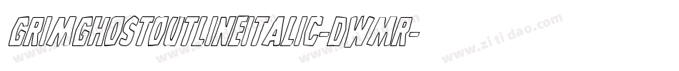 GrimGhostOutlineItalic-DwMR字体转换