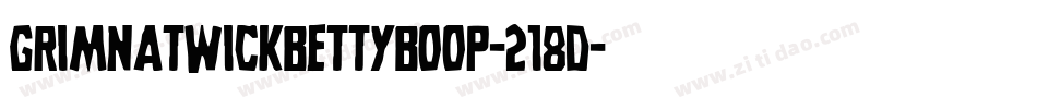 GrimNatwickBettyBoop-218d字体转换