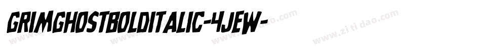 GrimGhostBoldItalic-4JeW字体转换