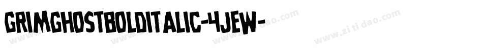 GrimGhostBoldItalic-4JeW字体转换