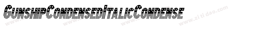 GunshipCondensedItalicCondensedItalic-YZX2字体转换