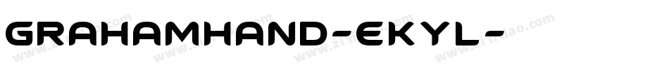 Grahamhand-eKYl字体转换