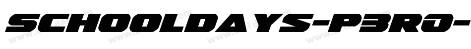 Schooldays-p3rO字体转换