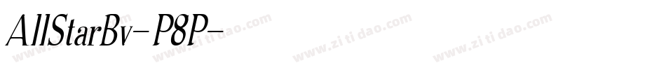 AllStarBv-P8P字体转换