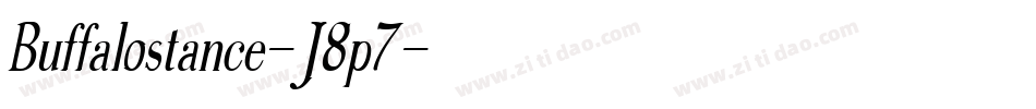 Buffalostance-J8p7字体转换