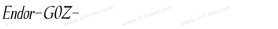 Endor-G0Z字体转换 Endor-G0Z字体转换