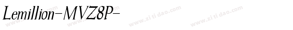 Lemillion-MVZ8P字体转换
