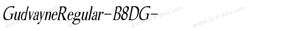GudvayneRegular-B8DG字体转换