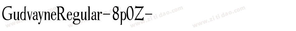 GudvayneRegular-8p0Z字体转换