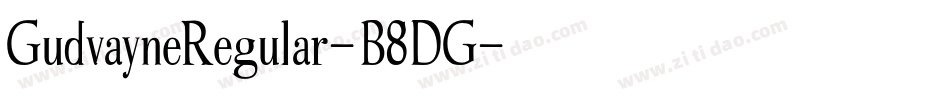 GudvayneRegular-B8DG字体转换
