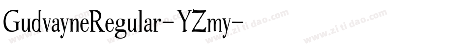 GudvayneRegular-YZmy字体转换