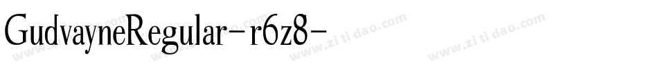 GudvayneRegular-r6z8字体转换