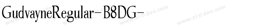 GudvayneRegular-B8DG字体转换