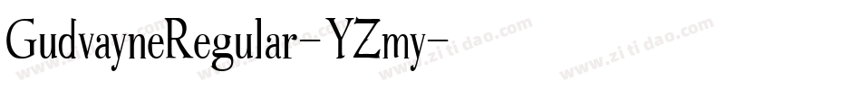 GudvayneRegular-YZmy字体转换