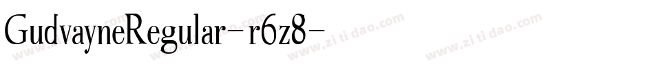 GudvayneRegular-r6z8字体转换