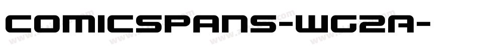 ComicSpans-WG2A字体转换
