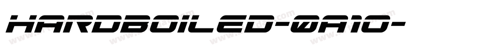 Hardboiled-0a1o字体转换