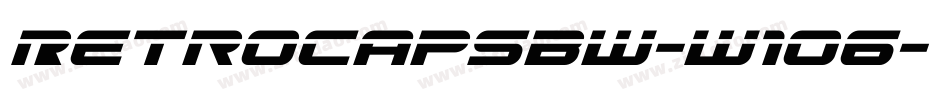 Retrocapsbw-w1O6字体转换