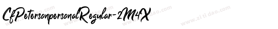 CfPetersonpersonalRegular-2M4X字体转换