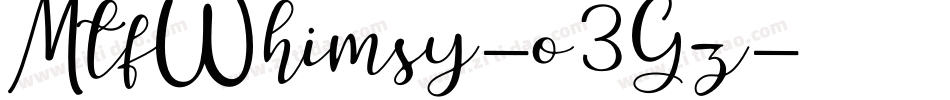 MtfWhimsy-o3Gz字体转换