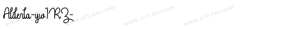 Alderta-yw1RZ字体转换