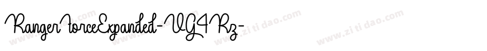 RangerForceExpanded-VG4Rz字体转换