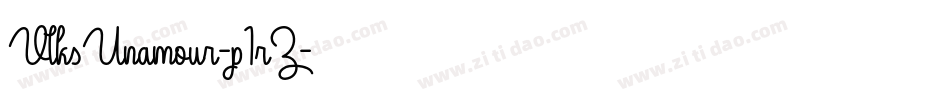 VtksUnamour-p1rZ字体转换