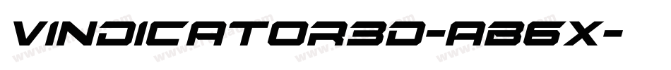 Vindicator3D-AB6x字体转换 Vindicator3D-AB6x字体转换